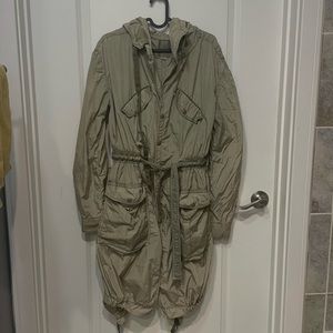 Rare Diesel Nylon Fishtail beige parachute raincoat Jacket